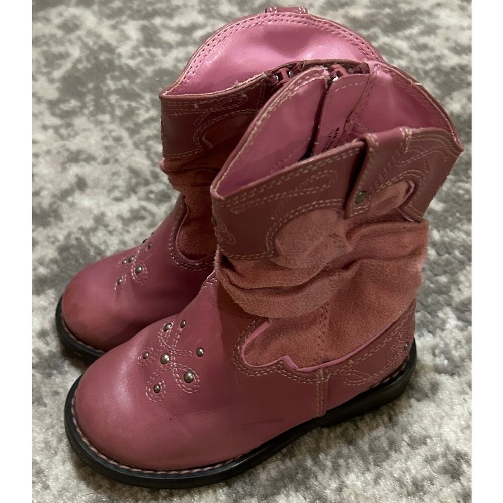 Circo Toddler Girls Pink Mid-Ankle Western Style boots Size 6